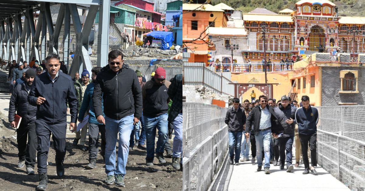 केदारनाथ और बद्रीनाथ धाम में चल रहे पुनर्निर्माण कार्यों का मुख्य सचिव किया निरीक्षण