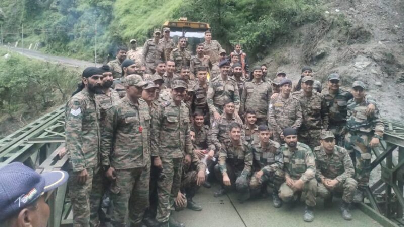 बीआरओ ने तीन दिन में बनाया वैली ब्रिज, राहत कार्य में आयेगी तेजी