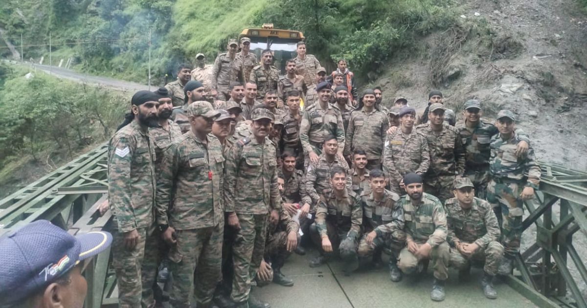 बीआरओ ने तीन दिन में बनाया वैली ब्रिज, राहत कार्य में आयेगी तेजी