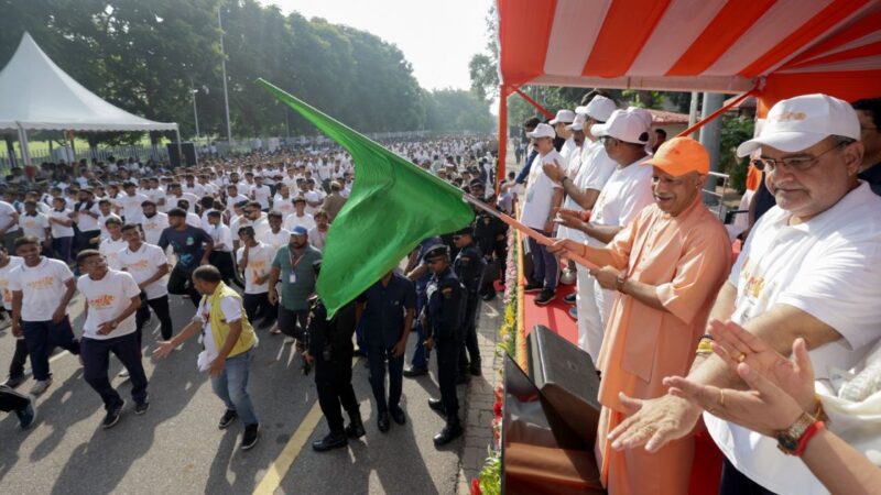 सीएम योगी ने नशामुक्त भारत के लिए नमो मैराथन का किया शुभारंभ